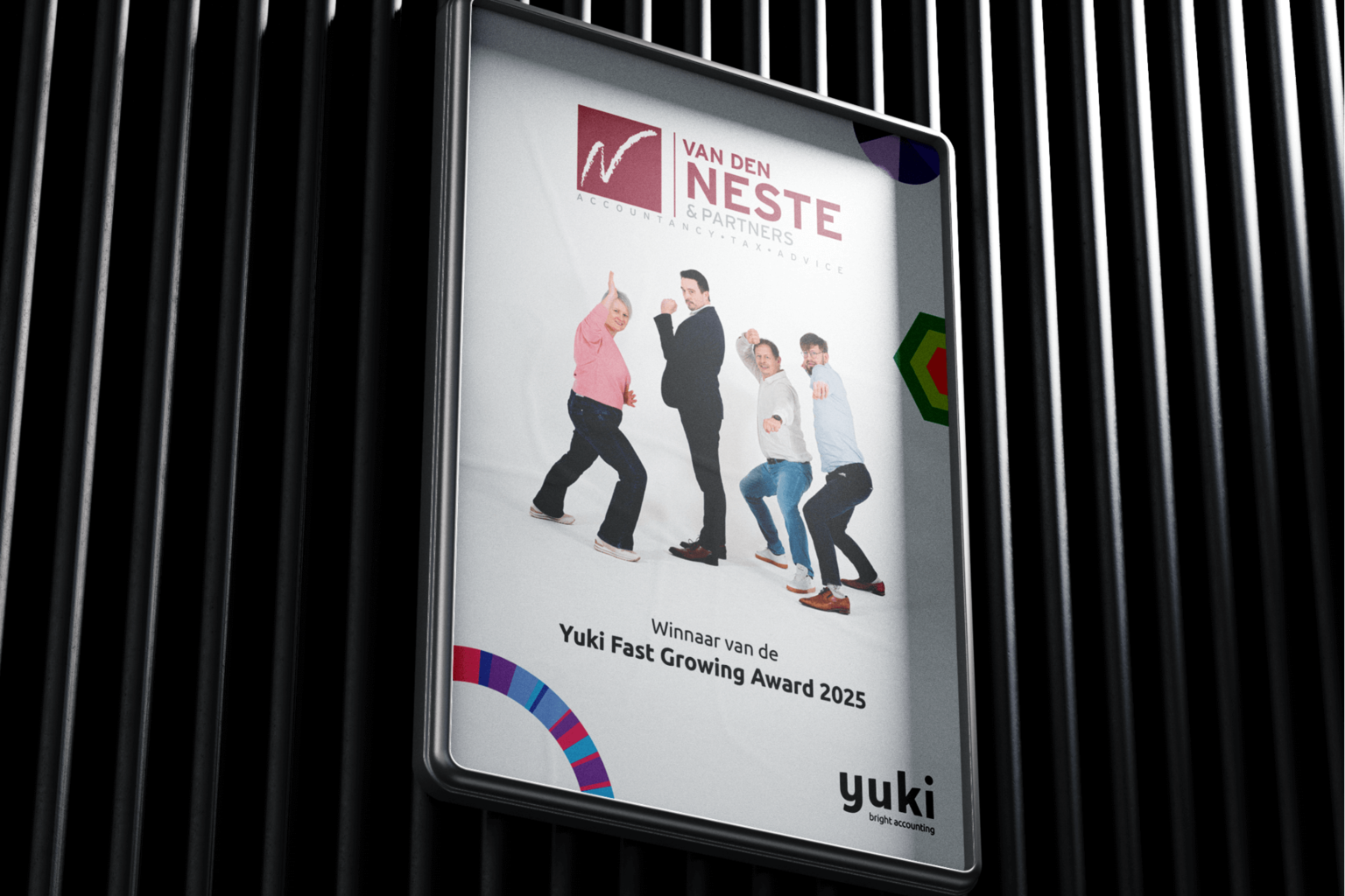Groeien zonder groeipijn: Van Den Neste & Partners won Yuki's Fast Growing Award